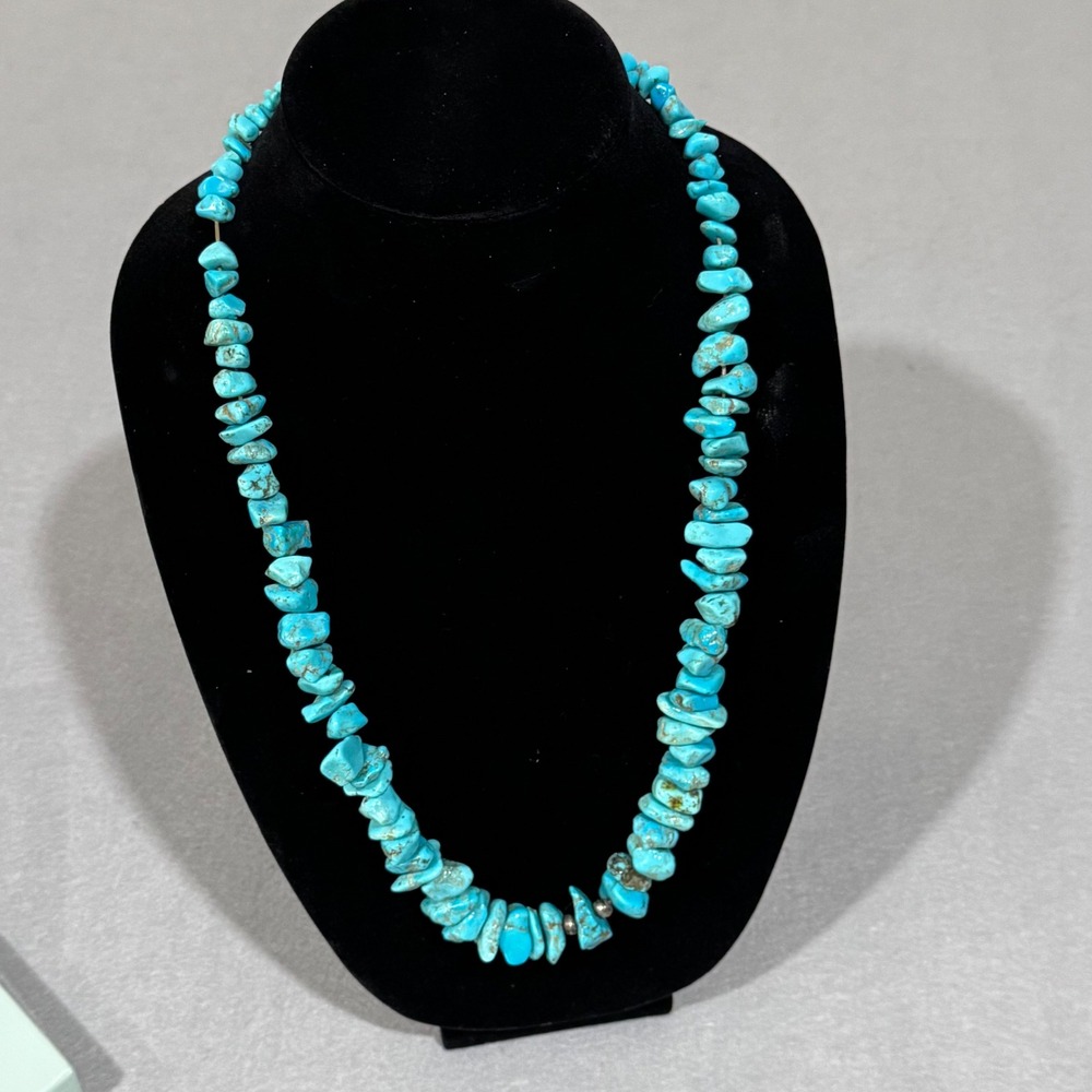 Unbranded Turquoise Necklace Women Turquoise Chunky Heavy Nugget Statement 26"
